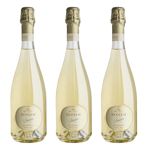 Zonin Prosecco DOC Special Cuvee Millesimato 75cl Treble Prosecco Set